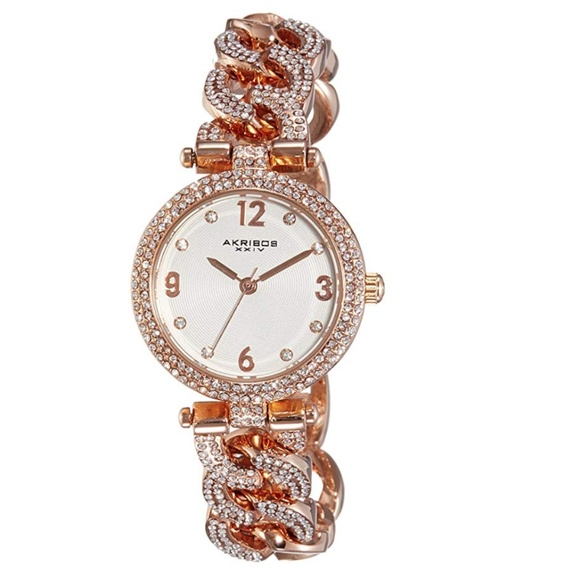 Like NEW Akribos XXIV AK756 rose gold watch